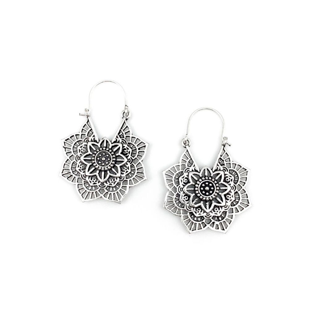Boho statement hoop earrings M74 - Picture 2 of 7